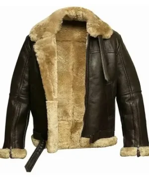 Aviator Flying Pilot Shearling Bomber Jacket