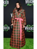 IDINA MENZEL PLAID COAT