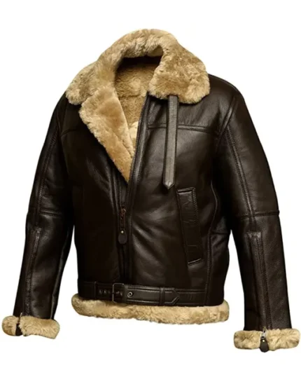 Aviator Flying Pilot Shearling Bomber Jacket