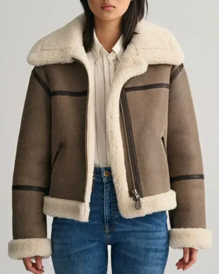 Taylor Swift Brown Shearling Jacket