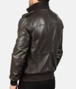 August Shadow Leather Bomber Jacket