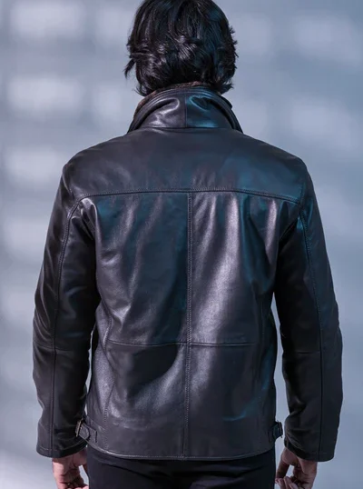 Midnight Aviator Leather Jacket