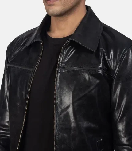 Boulder Black Men's Leather Jacket