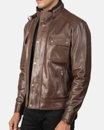 David Beckham Leather Biker Jacket