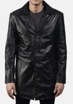 Leif Black Classic Premium Biker Leather Jacket