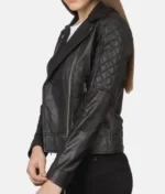 Lumen Quilted Biker Jacket