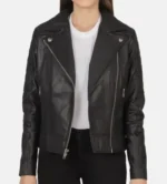 Lumen Quilted Biker Jacket