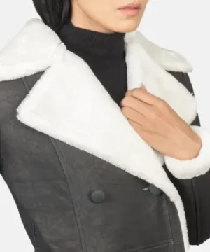 Vega Double Breasted Shearling Coat