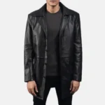 Leif Black Classic Premium Biker Leather Jacket