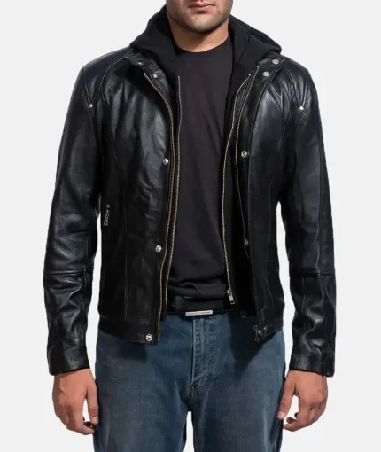 Pryor Classic Black Leather Jacket