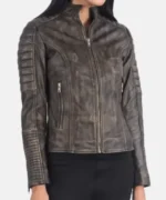 Maven Quilted Leather Biker Jacket