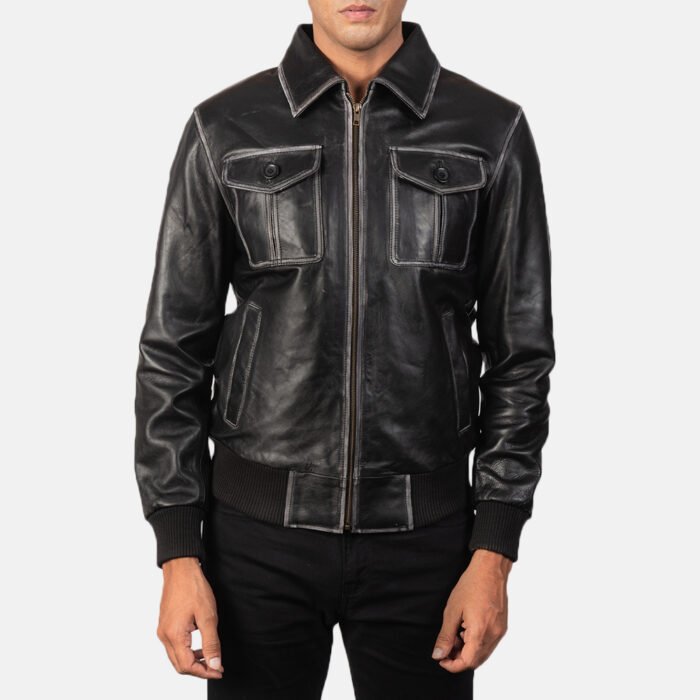 Men A-2 Leather Bomber Jacket