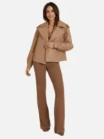 Women Camel Trench Jacket