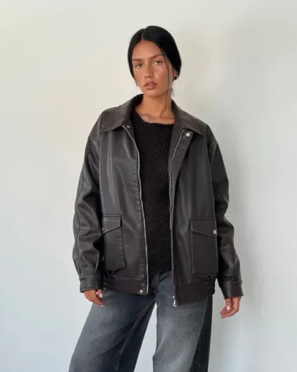 Womens Dark Chocolate Leather Jacket