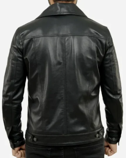 Mens Trucker Leather Jacket