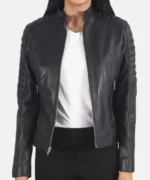 Maven Quilted Leather Biker Jacket