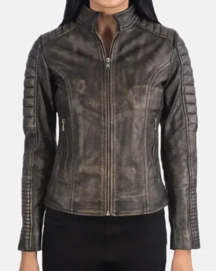 Maven Quilted Leather Biker Jacket