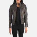 Maven Quilted Leather Biker Jacket