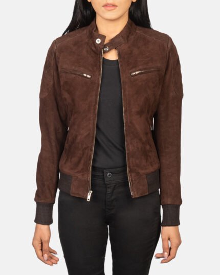 Taylor Swift Suede Leather Bomber Jacket