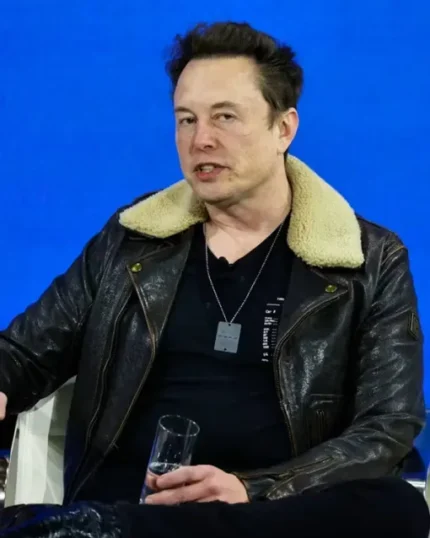 Elon Musk NY Times Shearling Leather Jacket