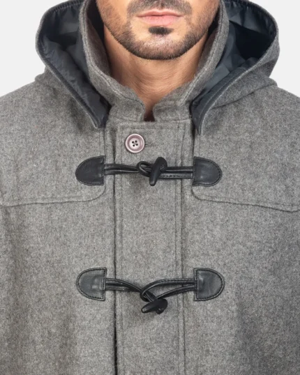 Classic Charcoal Duffle Coat