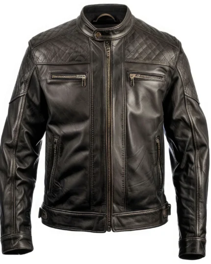 Classic Diamond Leather Jacket