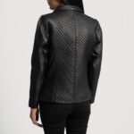 Vintage Black Luxe Leather Blazer