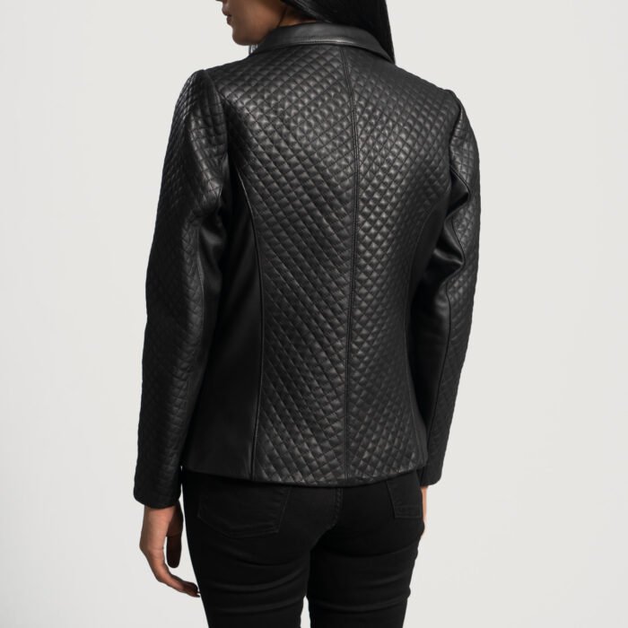 Vintage Black Luxe Leather Blazer