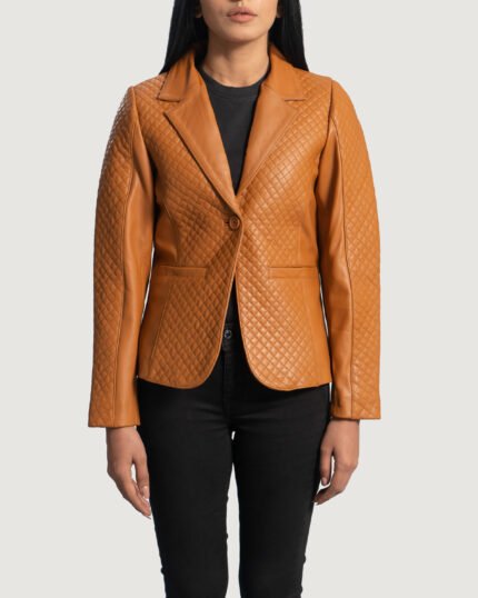 Vintage Brown Luxe Leather Blazer