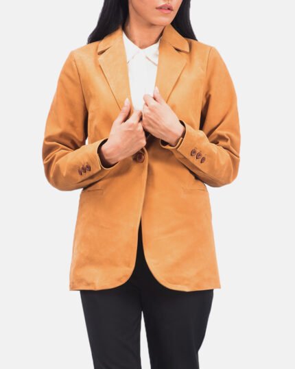 Luxe Tan Suede Blazer