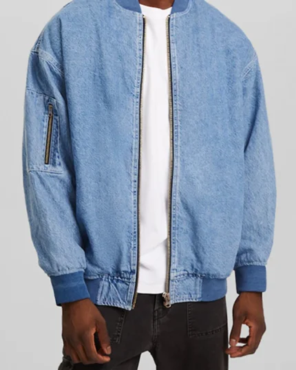 Skyline Denim Bomber Jacket