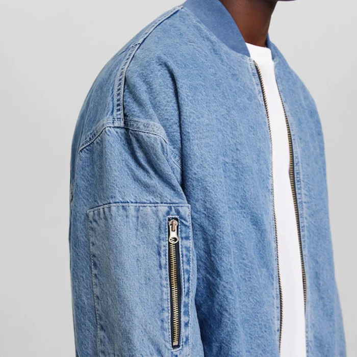 Skyline Denim Bomber Jacket