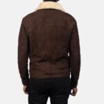 Rustic Shearling Suede Aviator Jacket
