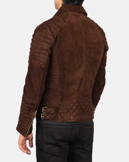 Men Suede Biker Jacket