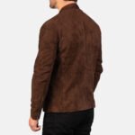 Men Suede Bomber Jacket