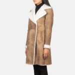 Vintage-Style Suede Shearling Coat