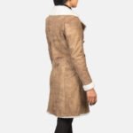 Vintage-Style Suede Shearling Coat