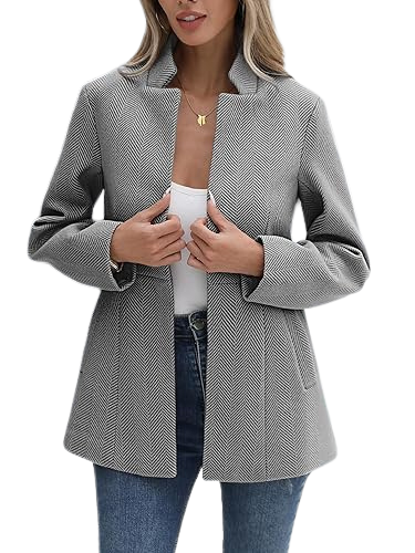 Women Classic Herringbone Blazer