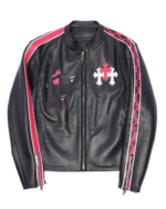 Chrome Hearts Crimson Cross Leather Jacket