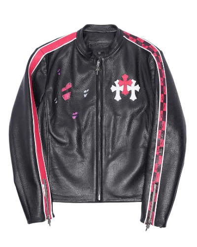 Chrome Hearts Crimson Cross Leather Jacket