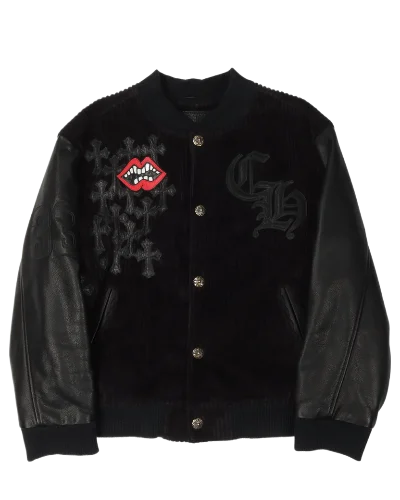 Gothic Emblem Chrome Hearts Varsity Jacket