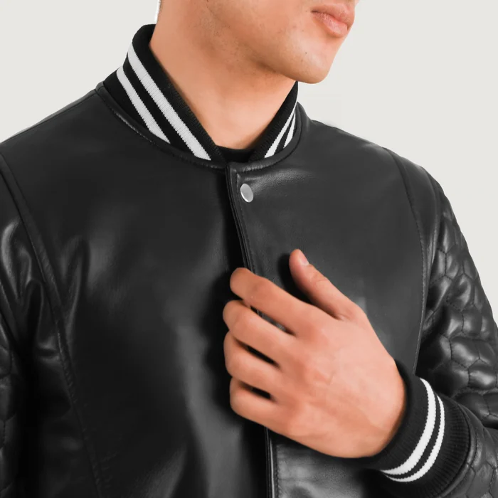 Elite Varsity Leather Overcoat