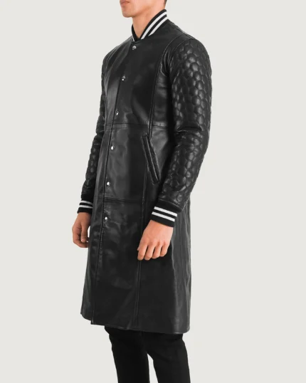 Elite Varsity Leather Overcoat