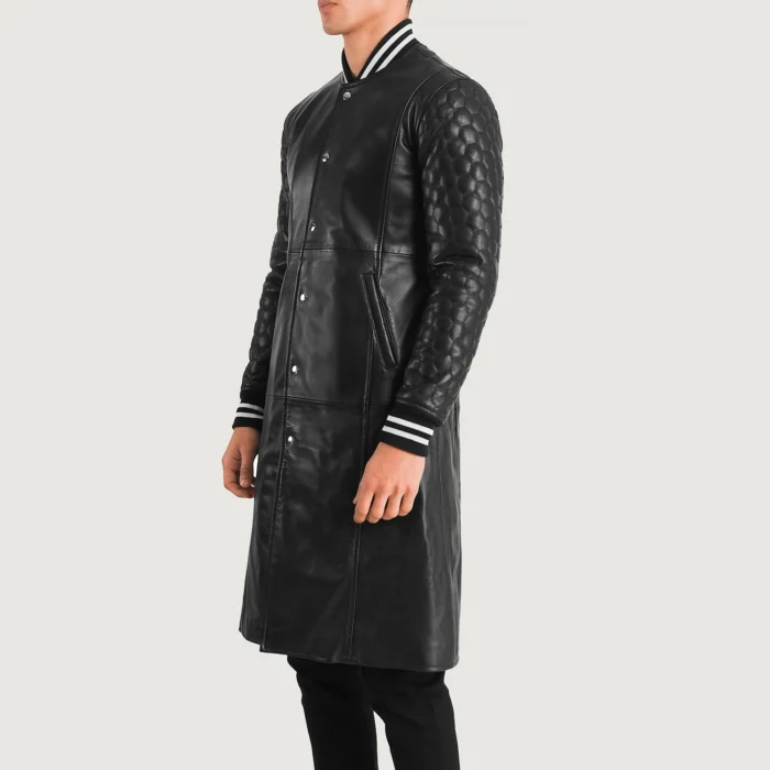 Elite Varsity Leather Overcoat