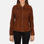 Women Suede Luxe Trucker Jacket