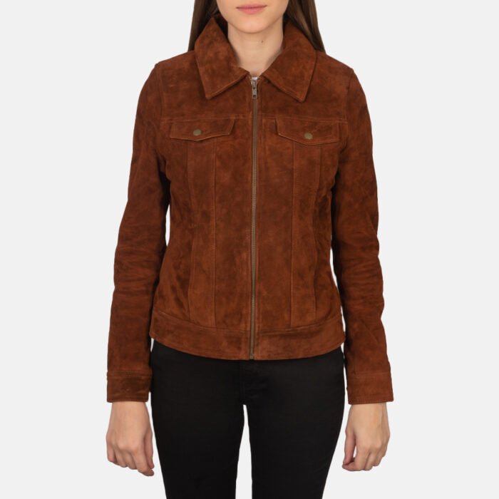 Women Suede Luxe Trucker Jacket