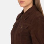 Women Suede Luxe Trucker Jacket