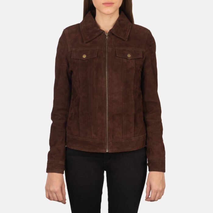 Women Suede Luxe Trucker Jacket