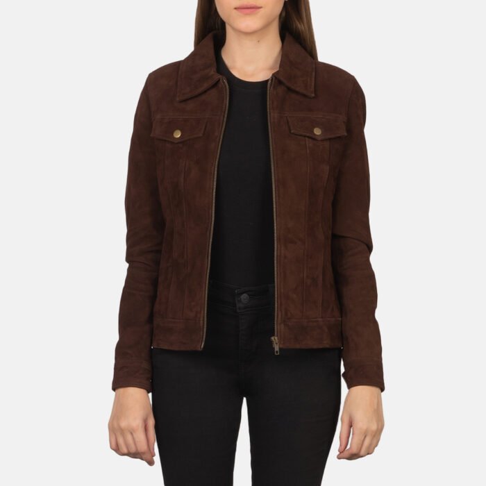 Women Suede Luxe Trucker Jacket