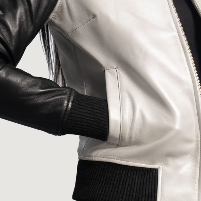 Monochrome Luxe Bomber Jacket